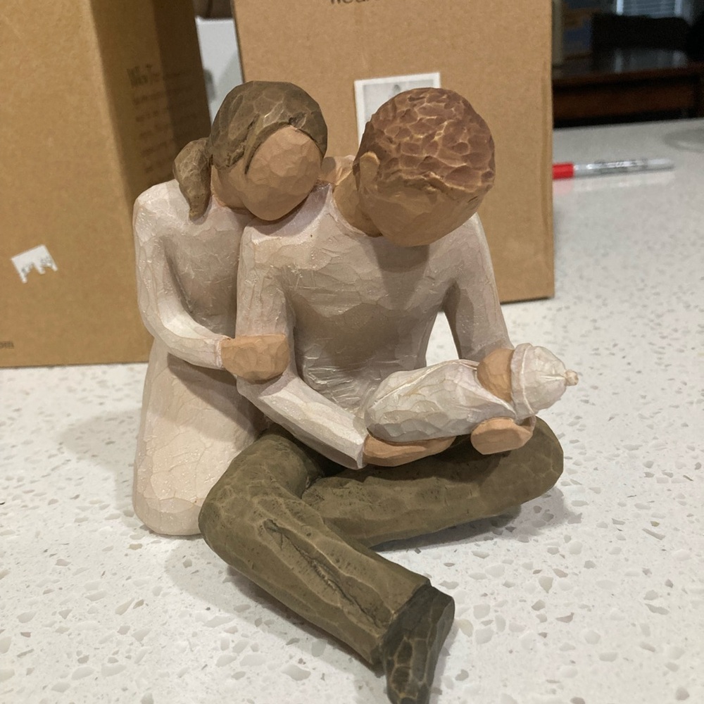 Willow Tree Family Sculpture - Brown, Cream, and Tan